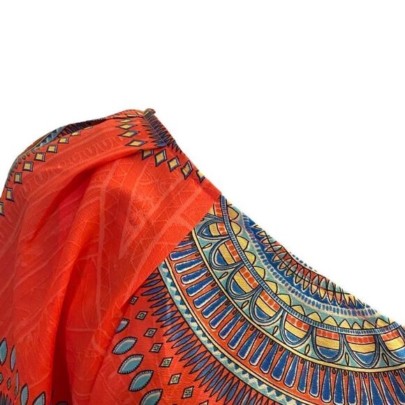 Hello Miss Hot Pink One Shoulder Geometric Print Sheath Dress Sz L - Picture 5 of 13